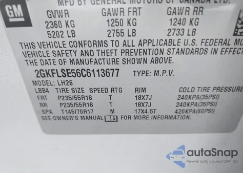 2012 GMC Terrain Sle-2 из США, поврежденный, VIN 2GKFLSE56C6113677